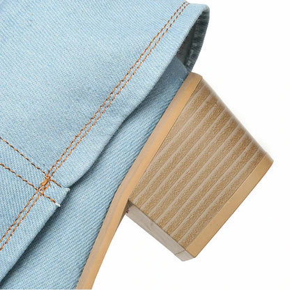 SORELLE | Denim Laarzen met Statement Flair