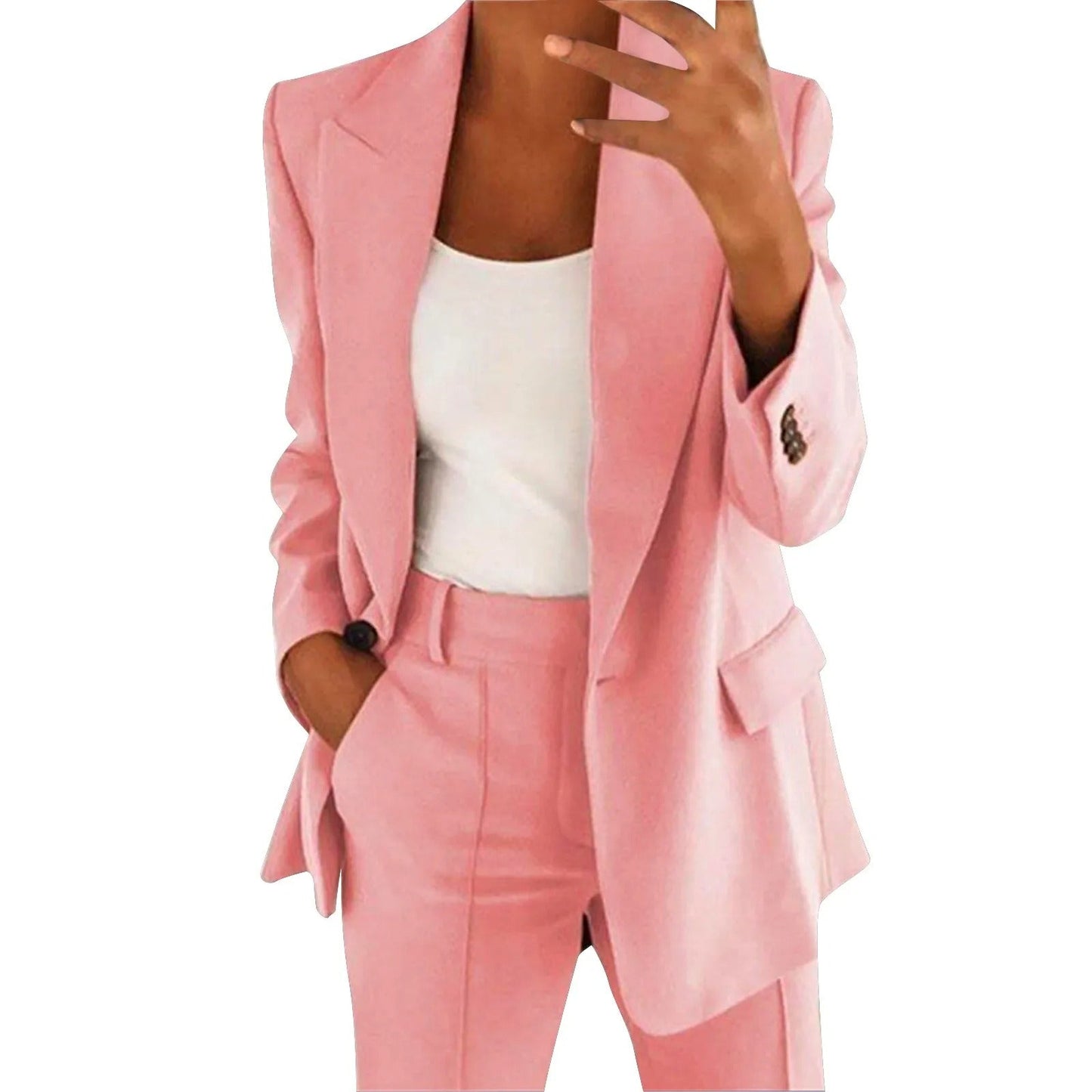 AMALIE | Effen Blazer & Pantalon Set voor Dames