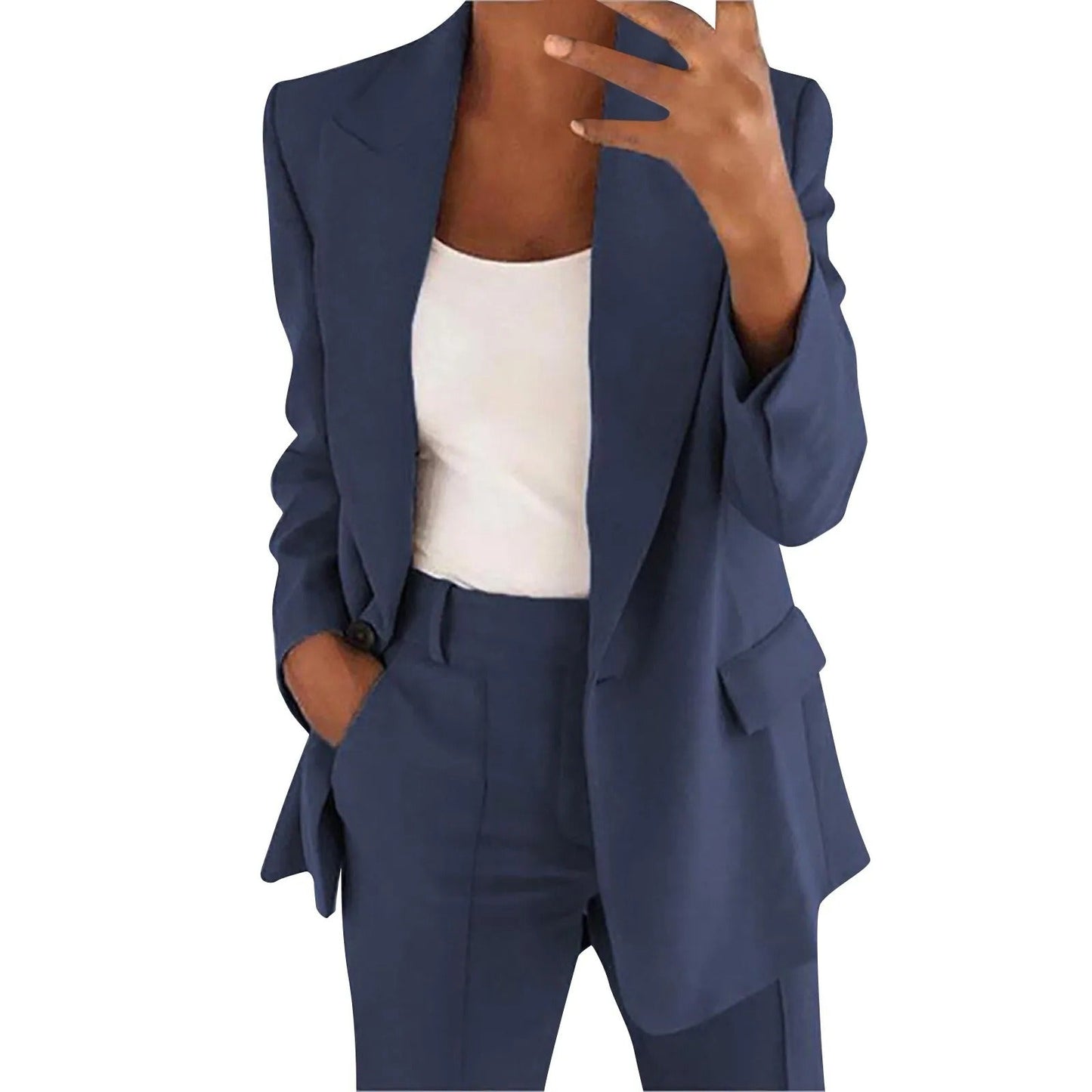 AMALIE | Effen Blazer & Pantalon Set voor Dames