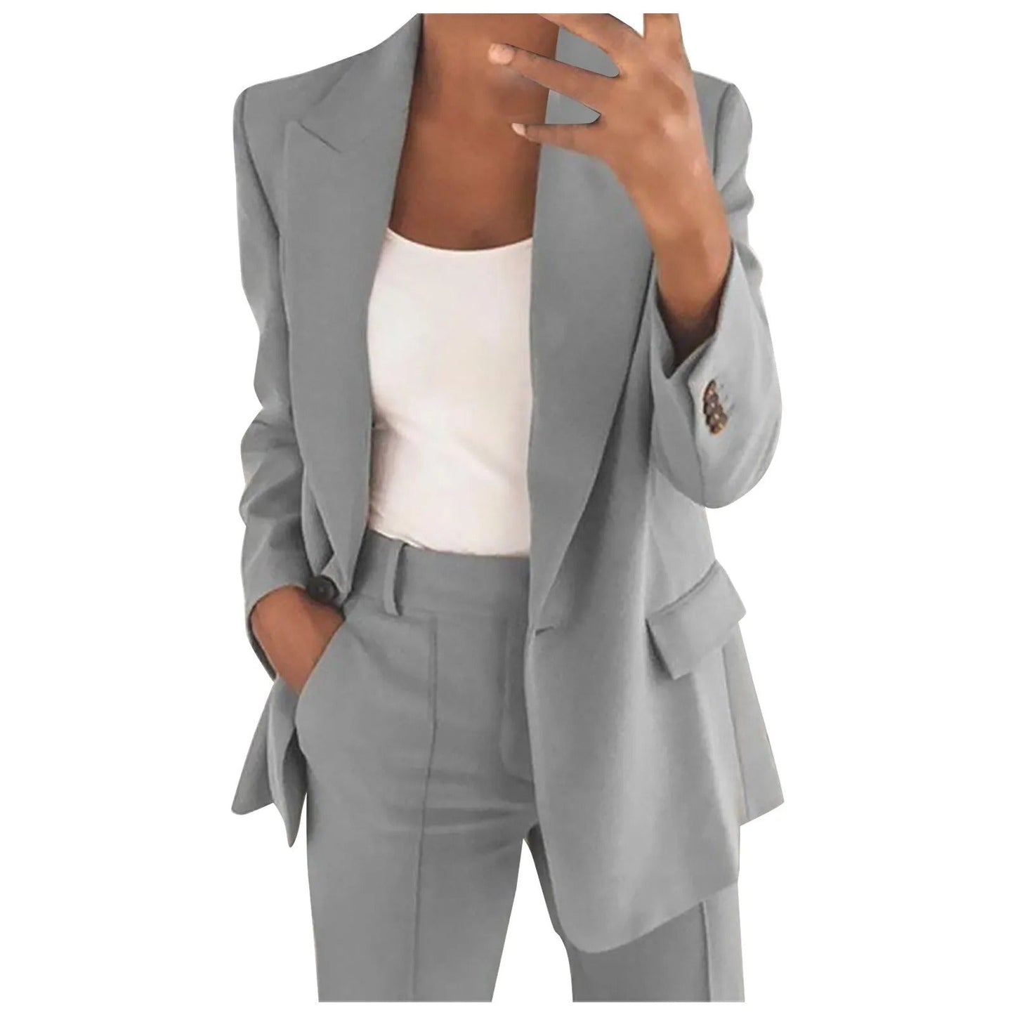 AMALIE | Effen Blazer & Pantalon Set voor Dames