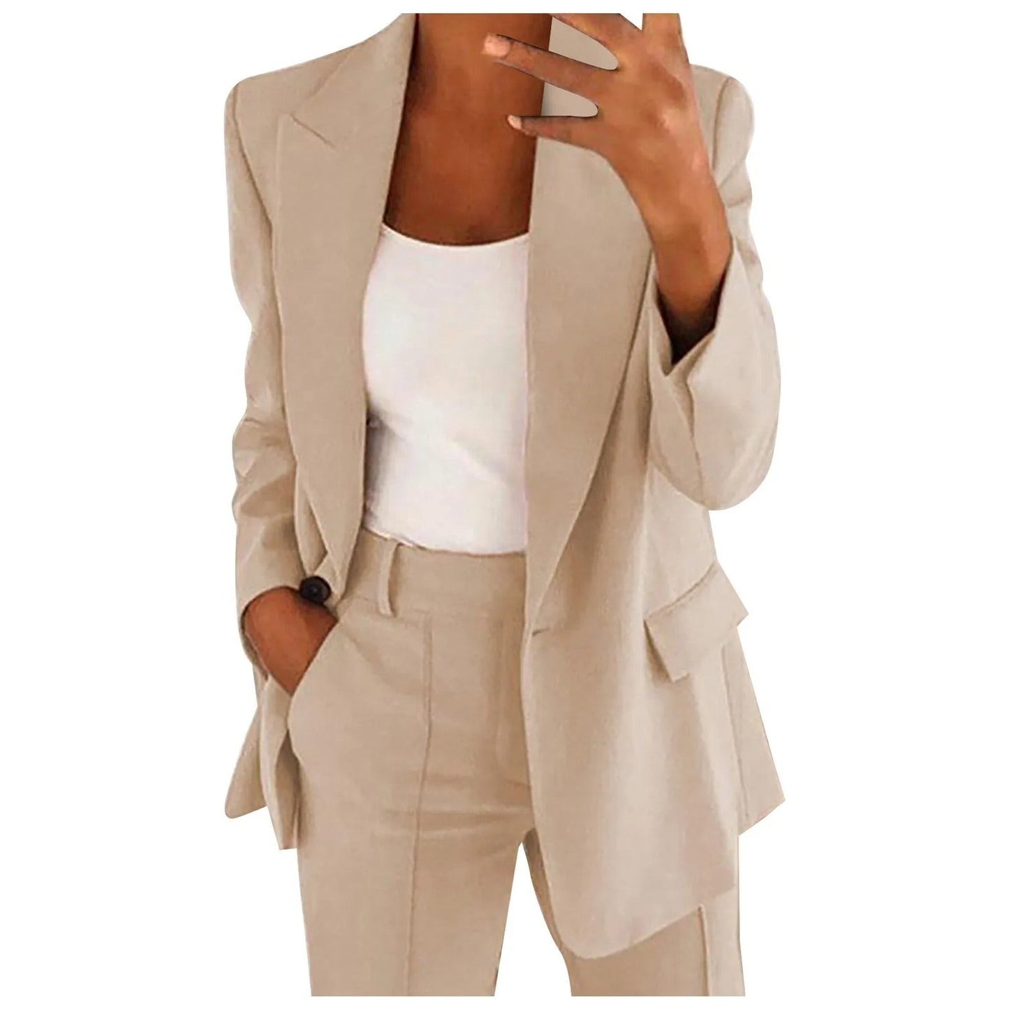 AMALIE | Effen Blazer & Pantalon Set voor Dames