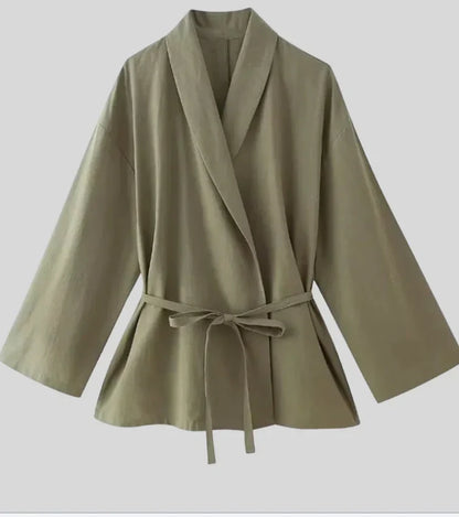SORAYA | Luchtige Linnen Kimono Set voor Dames