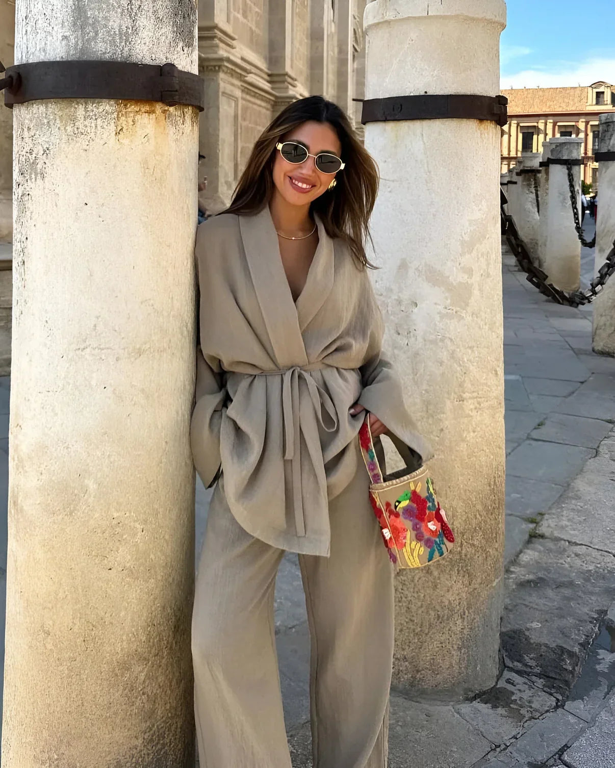 SORAYA | Luchtige Linnen Kimono Set voor Dames