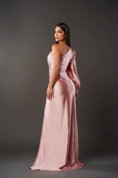 DALINA | One-Shoulder Bruiloftsgast Maxi Jurk met Split