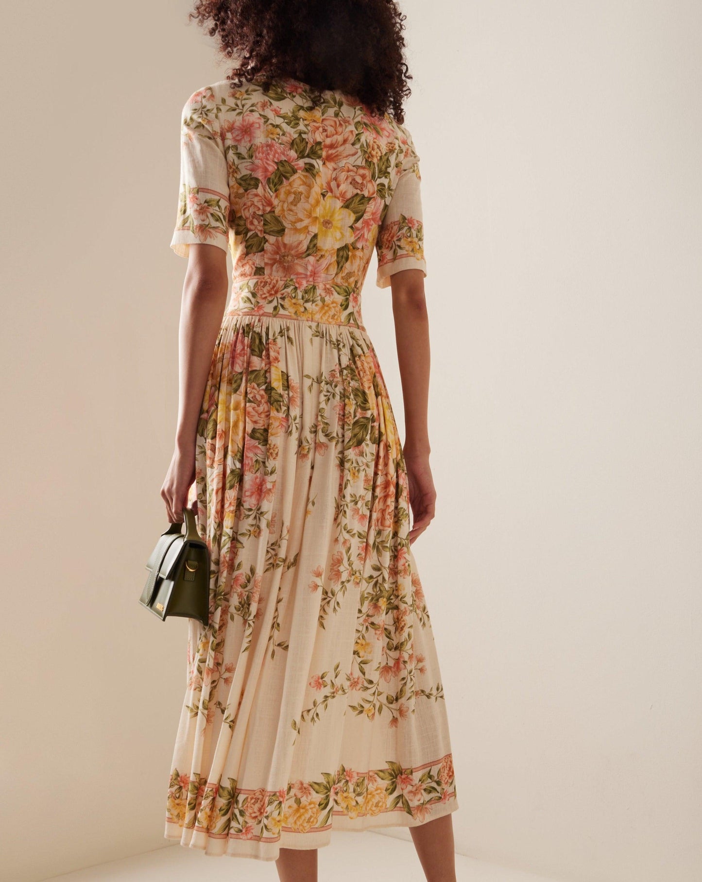 FLORELLA | Bloemen midi-jurk met elegante flair