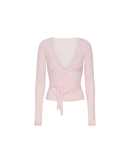 LIVARA | Elegante Wikkelblouse met Verstelbare Linten