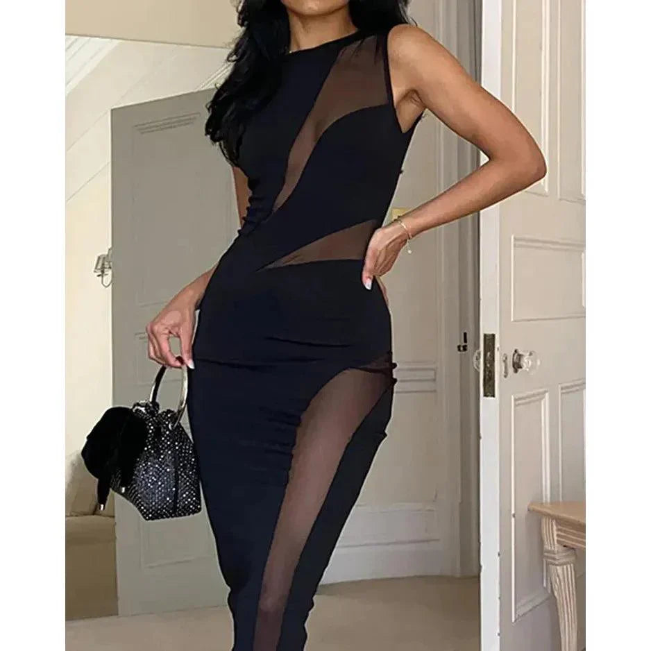 LYSSA | Midi-jurk met hollow-out details