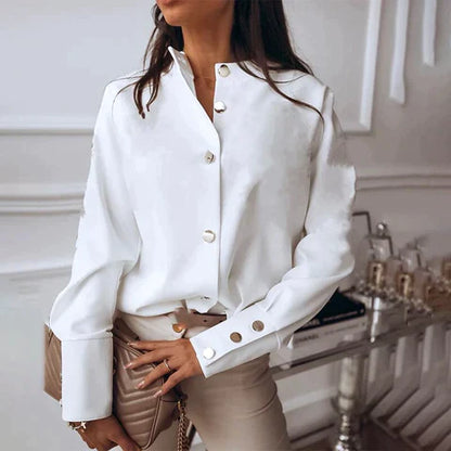 Elegante Blouse met Knopen voor Alle Seizoenen
