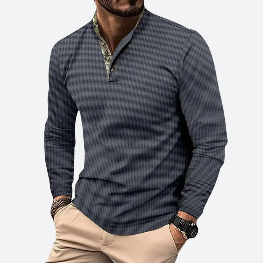 VALENTIN | Lange Mouwen Polo voor Heren