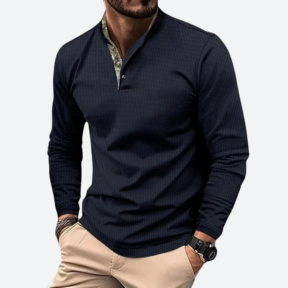 VALENTIN | Lange Mouwen Polo voor Heren