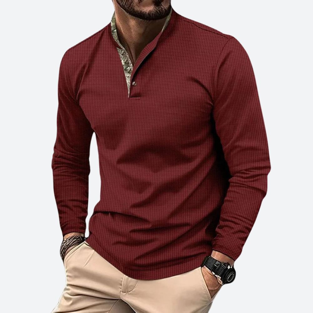 VALENTIN | Lange Mouwen Polo voor Heren