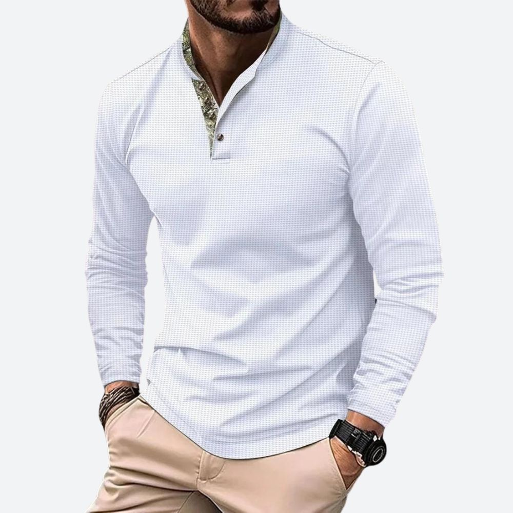 VALENTIN | Lange Mouwen Polo voor Heren