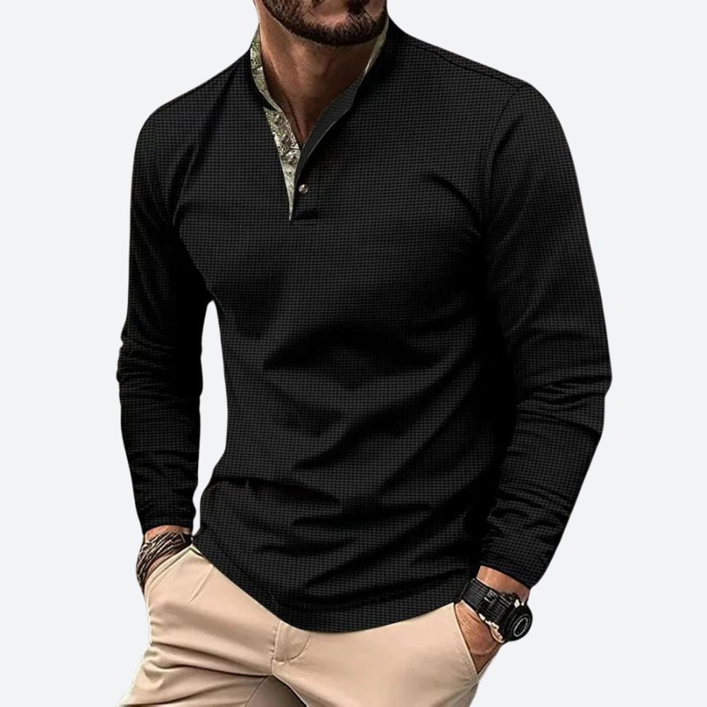 VALENTIN | Lange Mouwen Polo voor Heren