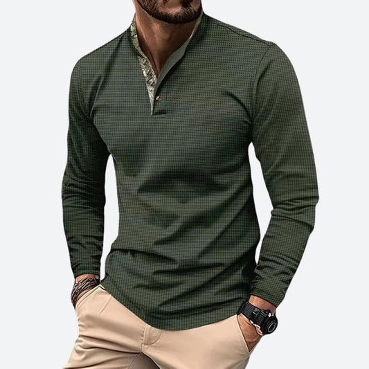 VALENTIN | Lange Mouwen Polo voor Heren