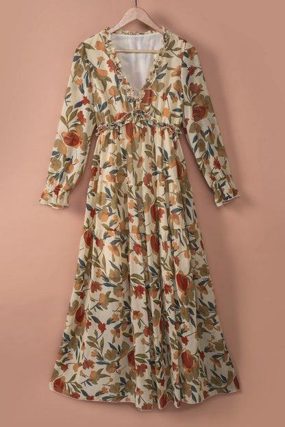 Noémie | Elegante Wilde Maxi Jurk Voor Dames